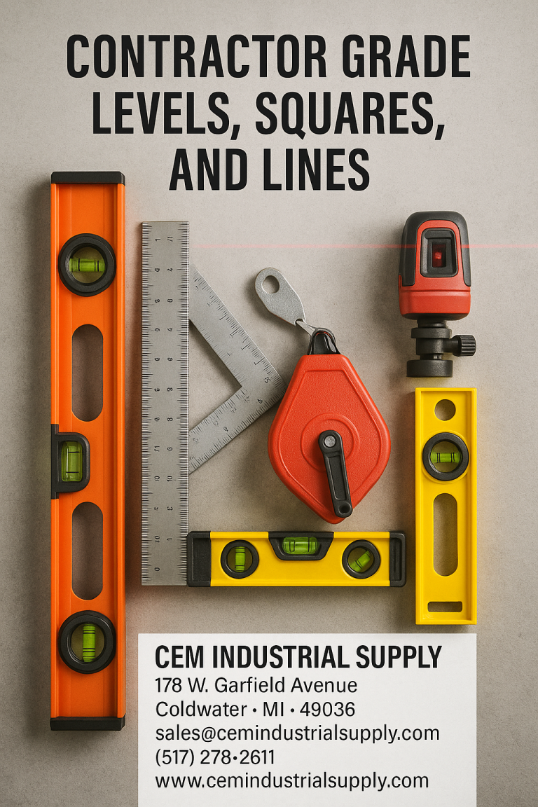 Contractor Grade Levels, Squares, and Lines – CEM Industrial Supply