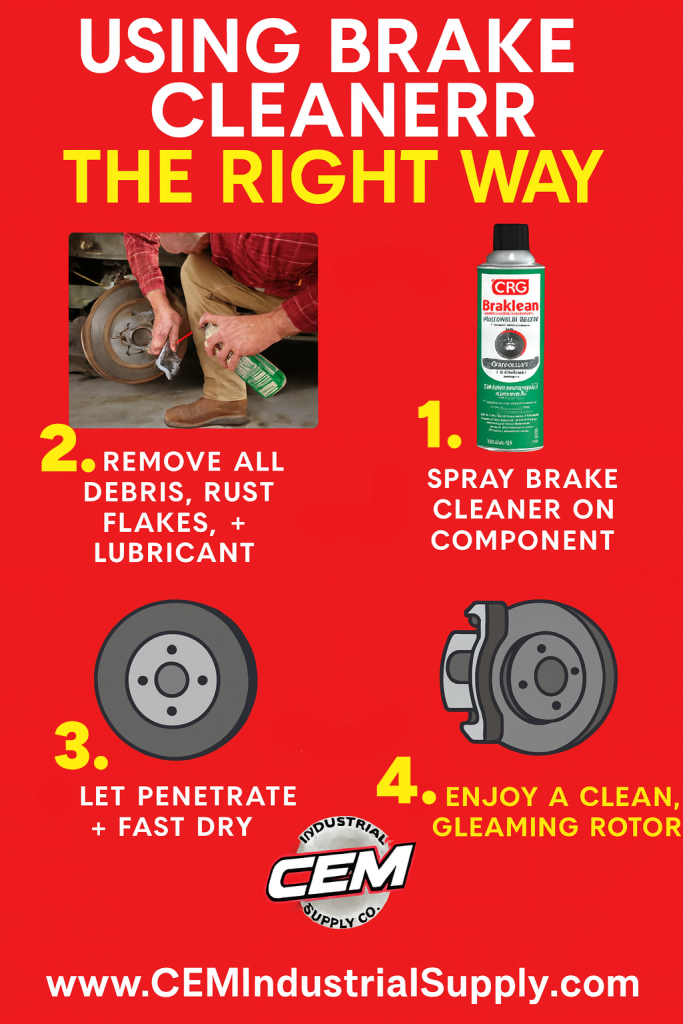 How to Use Brake Cleaner Correctly Infographic
