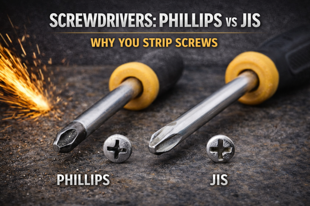 Screwdrivers Phillips vs JIS — Why You Strip Screws