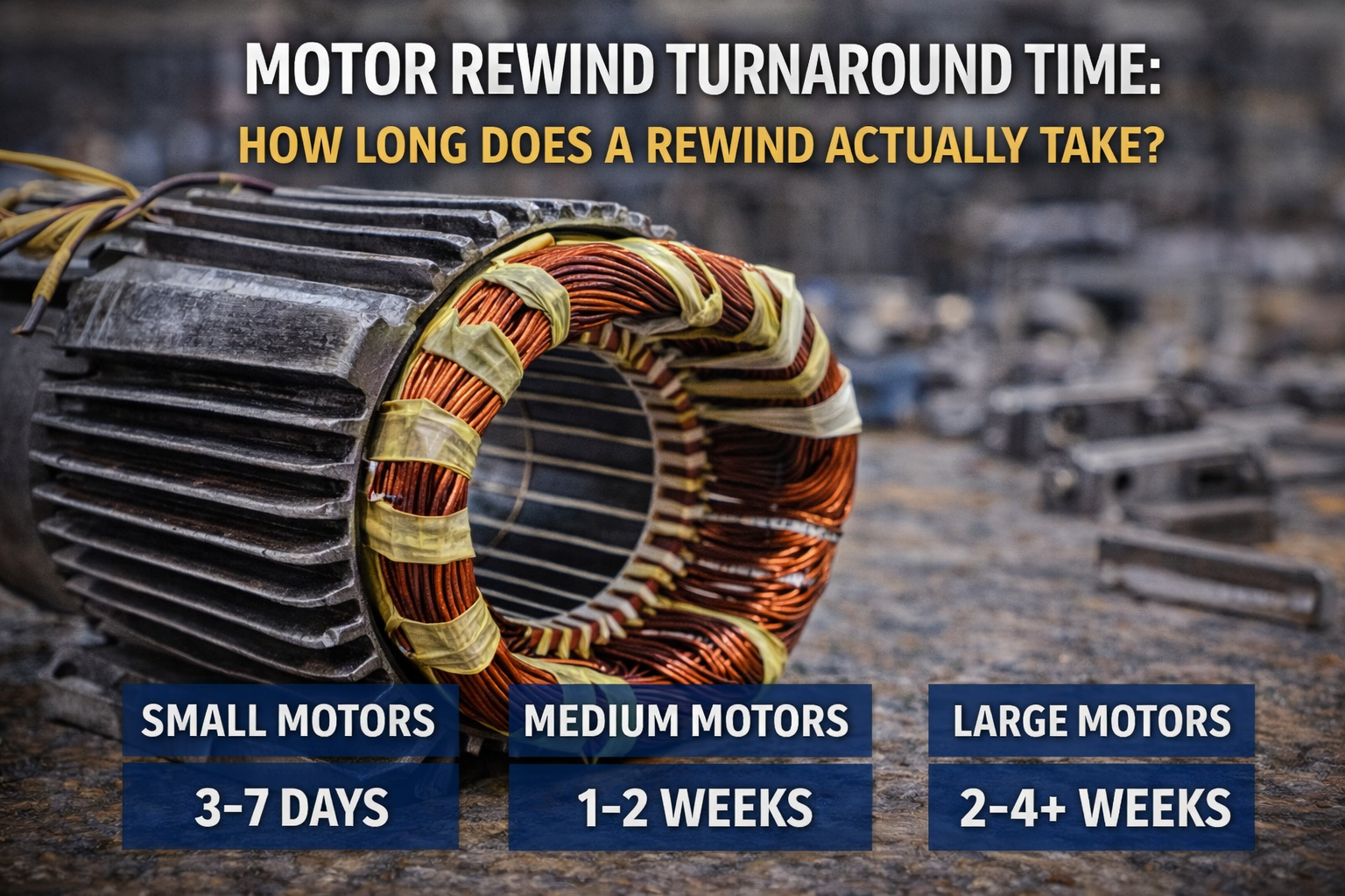Turnaround Time: How Long Does a Rewind Take? – CEM Industrial Supply