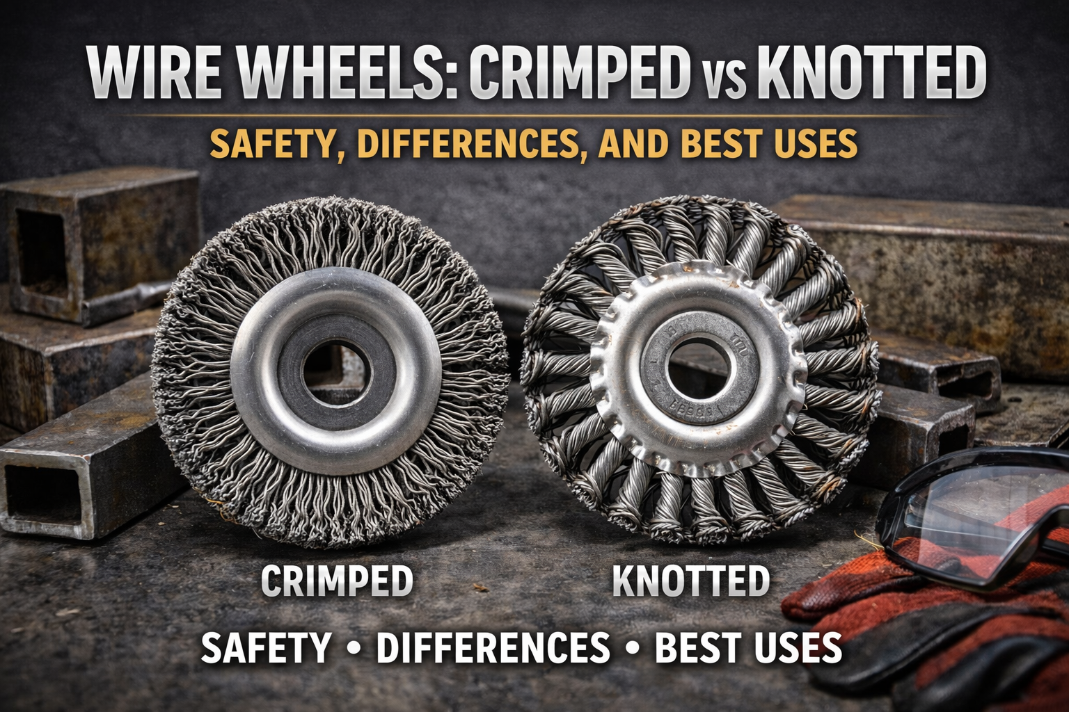 Using A Wire Wheel Wire Wheels: Crimped vs Knotted — Safety, Differences, and Best Uses ...