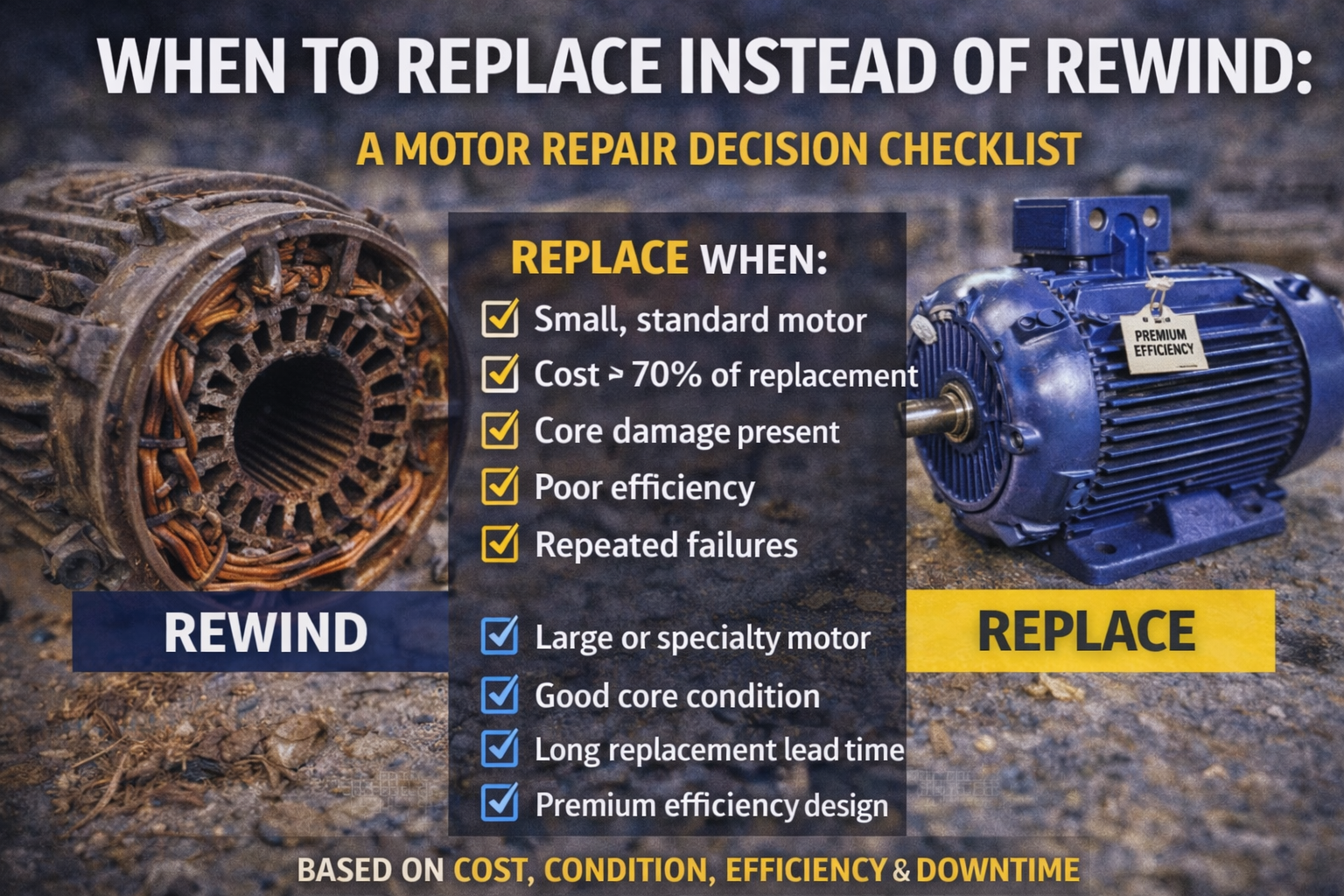 When to Replace Instead of Rewind: A Motor Repair Decision Checklist ...